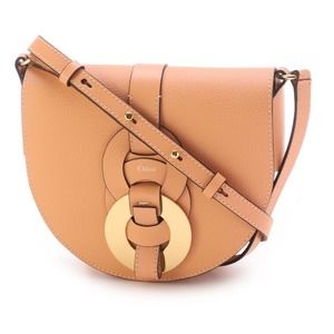 Chloe Darryl Bloom Saddle Peach Leather Bag